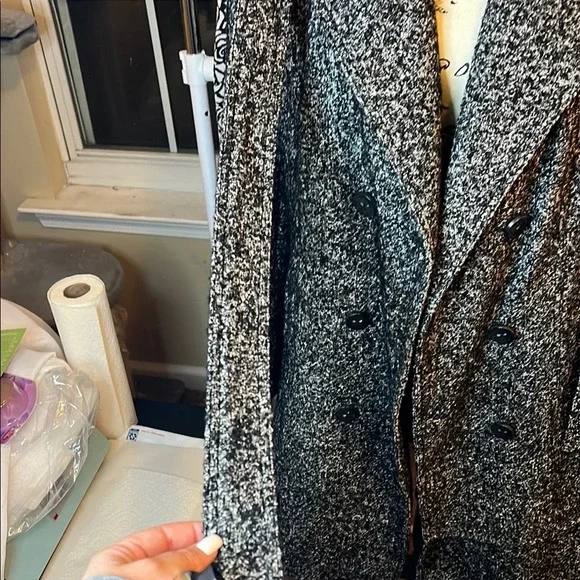 Calvin Klein Gray Wool Blend Double-Breasted Coat- NWOT - Picture 5 of 9